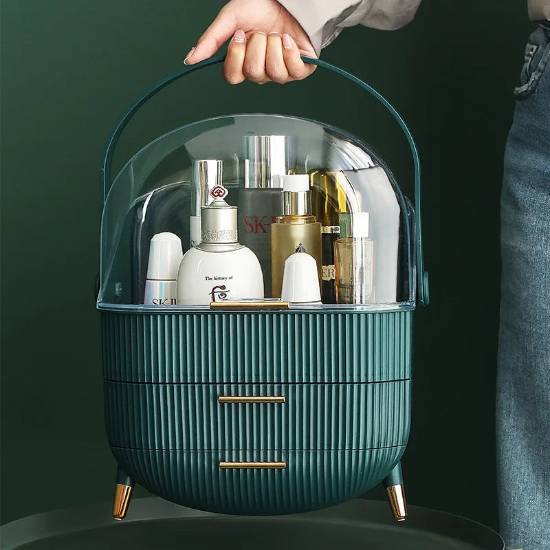Ultimate Makeup Organizer: Large Capacity Cosmetic Storage Box for Brushes & Skin Care Essentials
