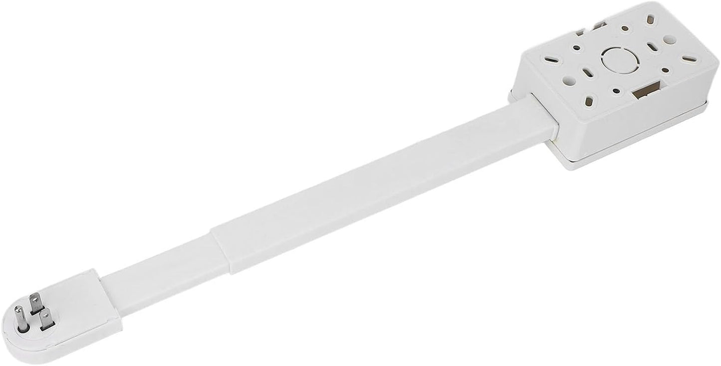 Versatile Power Socket Expander - 22-34 Inch Adjustable Reach, 180° Rotatable Design for Easy Access Behind Furniture - Dual 3-Prong Outlet Extender for Home and Office Use