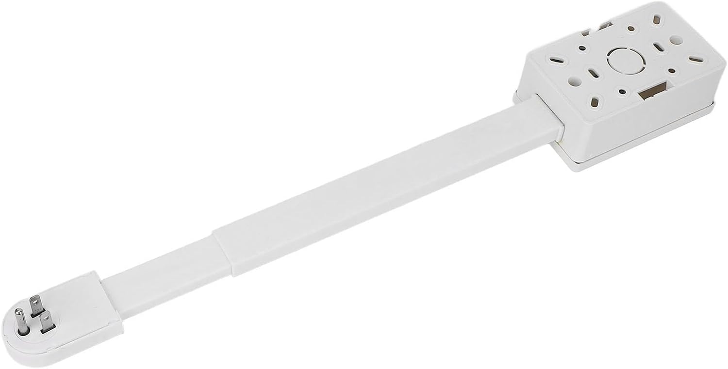 Versatile Power Socket Expander - 22-34 Inch Adjustable Reach, 180° Rotatable Design for Easy Access Behind Furniture - Dual 3-Prong Outlet Extender for Home and Office Use