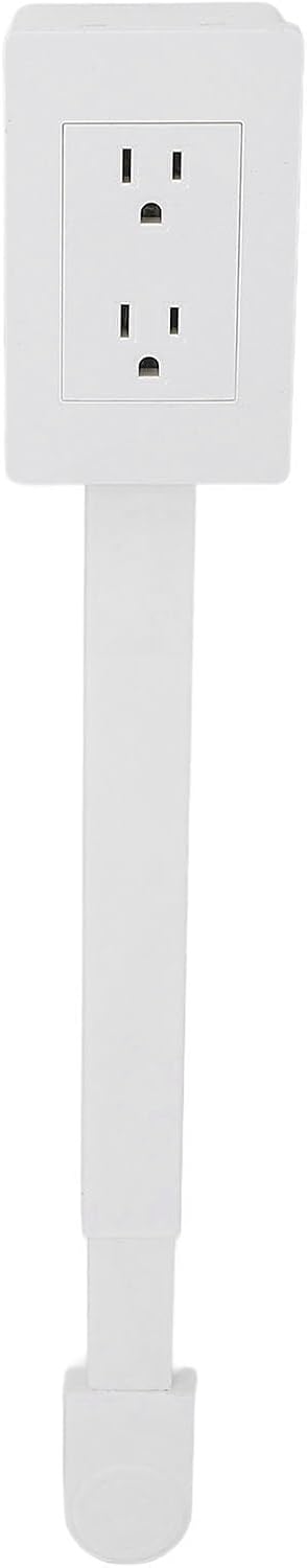 Versatile Power Socket Expander - 22-34 Inch Adjustable Reach, 180° Rotatable Design for Easy Access Behind Furniture - Dual 3-Prong Outlet Extender for Home and Office Use