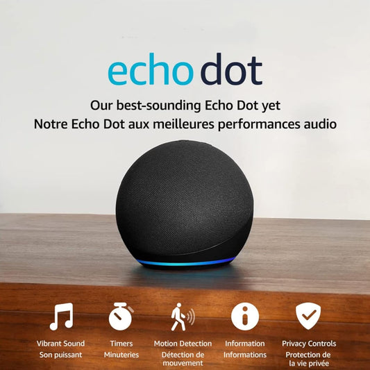 Echo Dot (Latest Version) - Powerful Alexa Speaker for Any Room, Charcoal