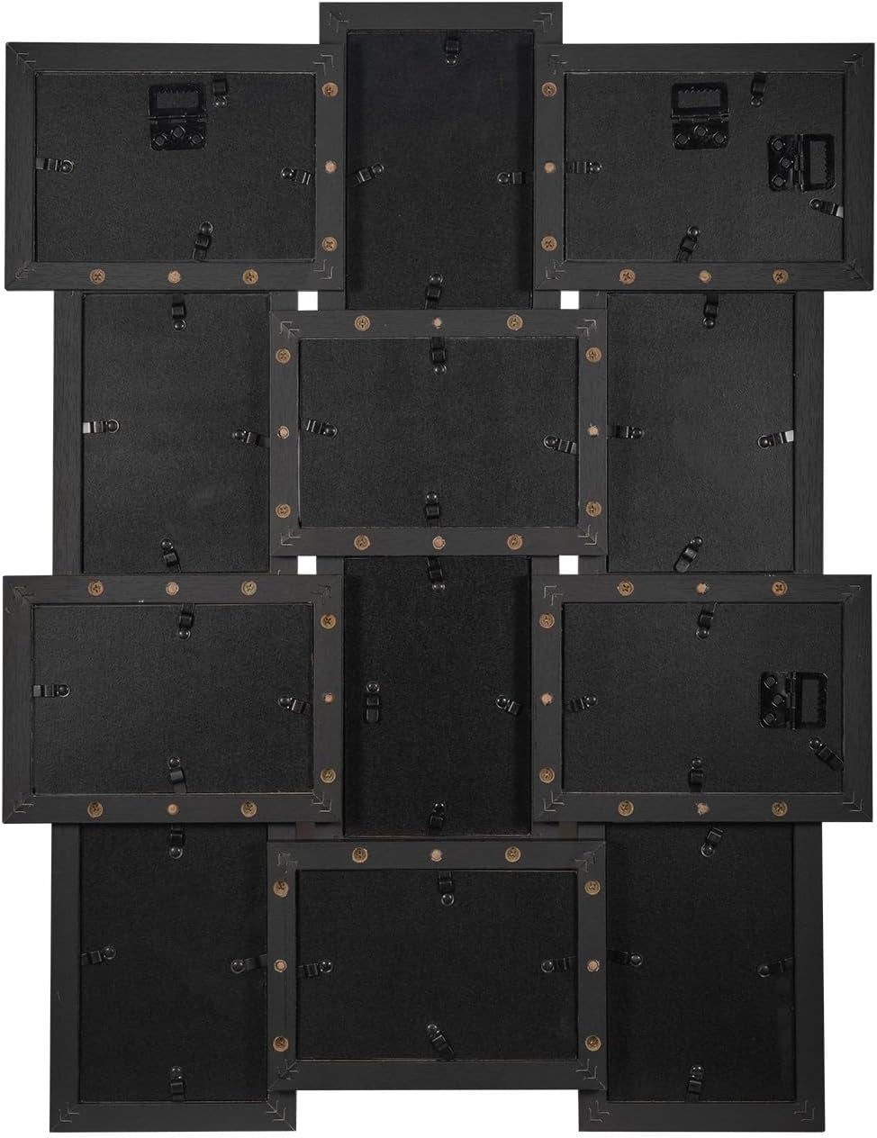 Stylish Black Collage Picture Frame for 12 Photos - Perfect for 4x6 Inch Memories!