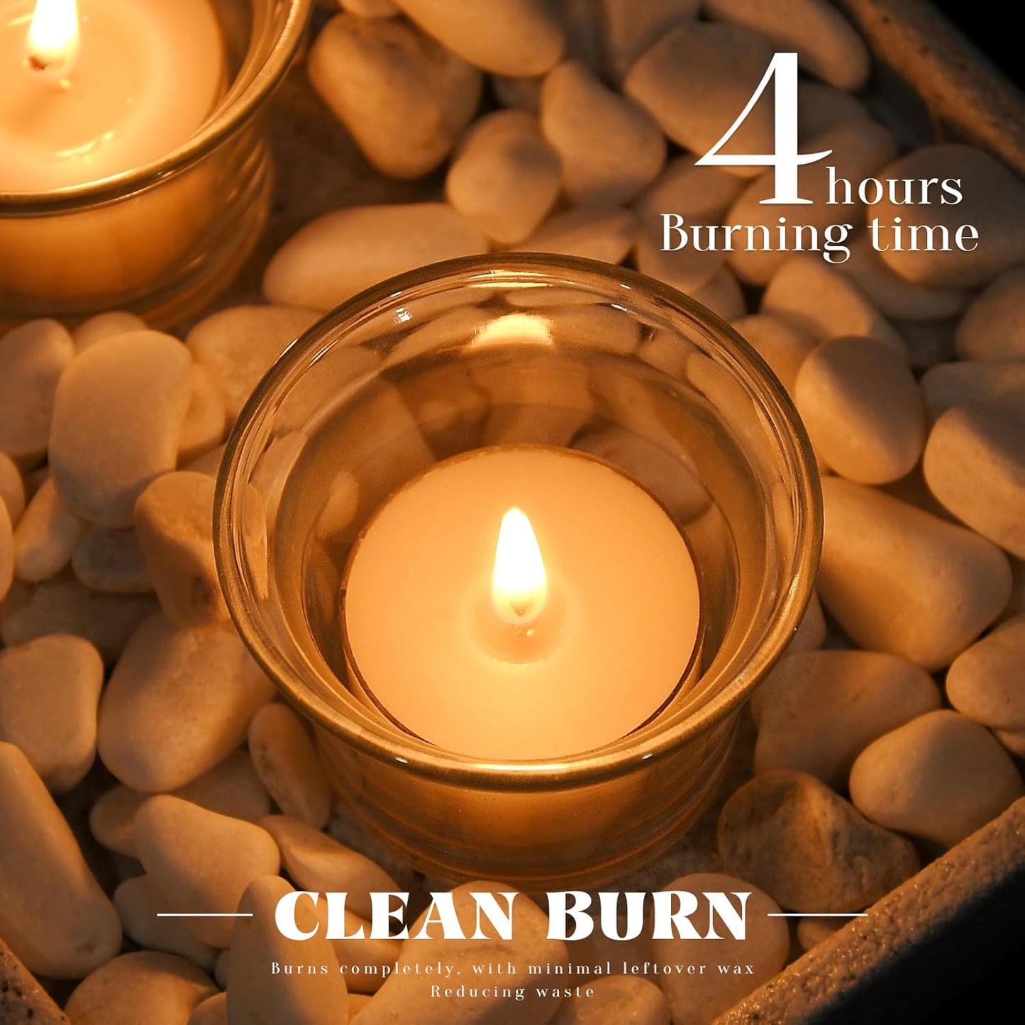 12 Pcs Organic Beeswax Tealight Candles - Honey Scented, Smokeless & Clean Burning