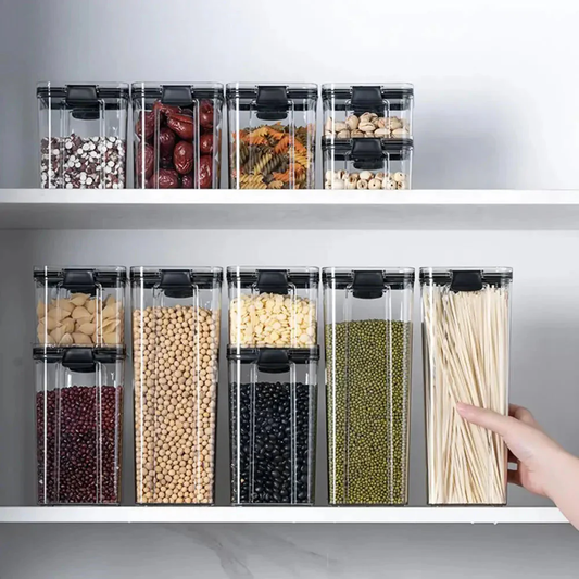 Riddler’s Clever Kitchen Organizer Bundle – Stylish Wine Holder & Airtight Storage Set