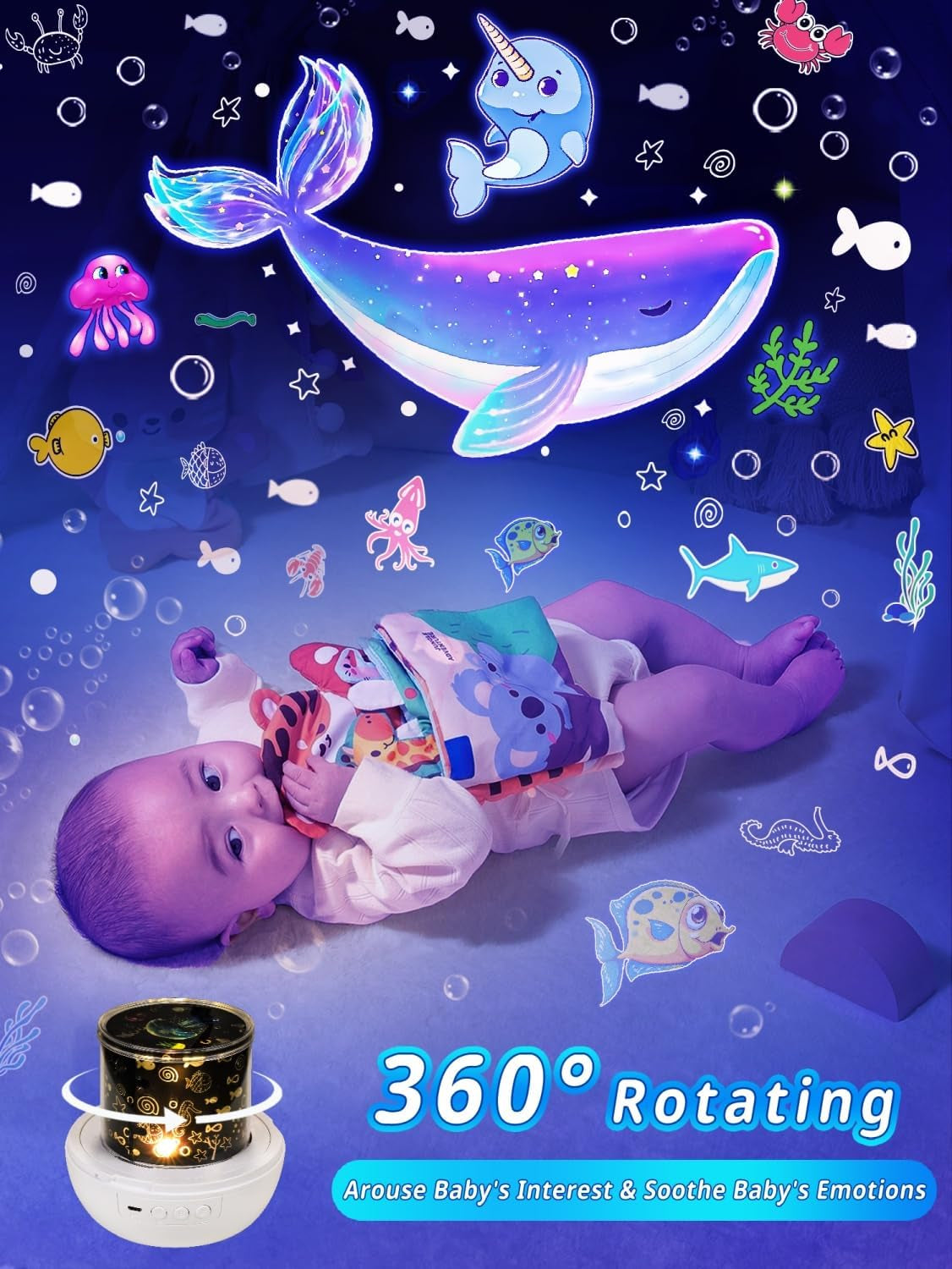 21 Magical Film Sets - 360° Star Galaxy Projector Night Light for Kids' Bedrooms, Perfect for Birthdays, Christmas, and Nursery Decor